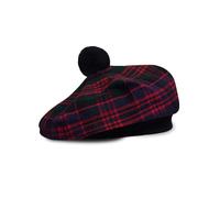 Scottish Traditional Tam o' Shanter Flat Bonnet Kilt Tammy Hat One Size in Many Tartans and Solid Colors Winter Hat - - L