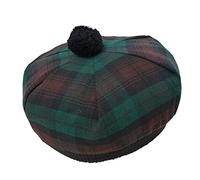 Scottish Traditional Tam o' Shatner Acrylic Wool Tammy Hat Pom Pom One Size Various Tartans Beret Balmoral Flat Kilt Bonnet (Brown Watch Tartan)