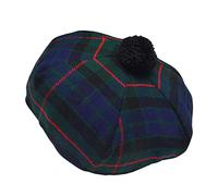 Scottish Traditional Tam o' Shatner Acrylic Wool Tammy Hat Pom Pom One Size Various Tartans Beret Balmoral Flat Kilt Bonnet (Modern Gunn Tartan)
