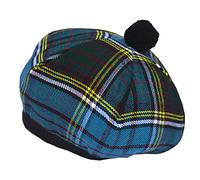 Scottish Traditional Tam o' Shatner Acrylic Wool Tammy Hat Pom Pom One Size Various Tartans Beret Balmoral Flat Kilt Bonnet (Anderson Tartan)