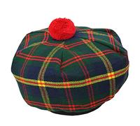 Scottish Traditional Tam o' Shatner Acrylic Wool Tammy Hat Pom Pom One Size Various Tartans Beret Balmoral Flat Kilt Bonnet (US Marine Crops Tartan)