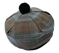 Scottish Traditional Tam o' Shatner Acrylic Wool Tammy Hat Pom Pom One Size Various Tartans Beret Balmoral Flat Kilt Bonnet (Weathered Black Watch Tartan)