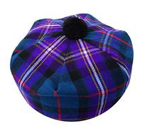 Scottish Traditional Tam o' Shatner Acrylic Wool Tammy Hat Pom Pom One Size Various Tartans Beret Balmoral Flat Kilt Bonnet (Masonic Tartan)