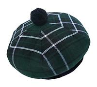 Scottish Traditional Tam o' Shatner Acrylic Wool Tammy Hat Pom Pom One Size Various Tartans Beret Balmoral Flat Kilt Bonnet (McLean of Duart Hunting Tartan)