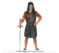 Scottish Warrior Wallace Battle Mens Scotland Fancy Dress Fighter Costume Adults