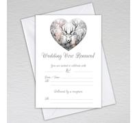 Scottish Wedding Vow Renewal Invitations with Envelopes Scotland Highlands Theme: Scottish Stag Wedding Vow Renewal Invites (Pack of 20 with Envelopes)