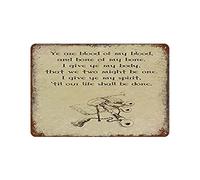 Scottish Wedding Vows Ye are Blood of My and Bone Metal Tin Sign Poster Plaque Bar Pub Club Cafe Home Decor Plate Wall Art Farmhouse Living Room Gift Novelty Vintage Signs 12×8 inch