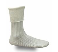 Scottish Wool Blend Kilt Hose Socks, Traditional Highland Wear, Black White Grey Green (UK, Alpha, XL, Regular, Regular, Ivory)