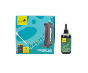 Scottoiler xSystem 3.0+ electronic chain oiler with Bluetooth App control including All Climate Biodegradable Green Scottoil