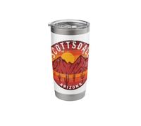 Scottsdale Arizona Souvenir Desert Sunset Cactus Artwork Stainless Steel Insulated Tumbler