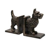 Scotty Dog Book Ends - Cast Iron Gold Finish
