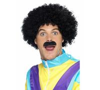 Novelties Direct Scouser Set Black Wig And Tash (1)