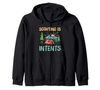 Scout Camping Humor Scouting Is Intents Tent Camp Life Pun Zip Hoodie