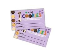 Scout Cookie Sales ReOrder Business Cards 50pk 2x3.5” Thank You 2026 Black Footed Ferret Mascot Troop Girl Number Form Labels Leader (Variation Style 2)