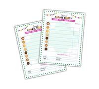 Scout Cookie Sales Tally Sheet | 50 Pack, 8.5 x 11” Papers Girl Cookies Booth Supplies Troop Leader Books for Troop Number Thank You Reorder Logo Cards (White, Green, Pink)