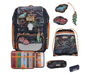 Scout Genius Exklusiv Safety Light School bag set black