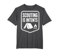 Scout Leader Scouting Pun Tent Camping Scout T-Shirt, Men's Big and Tall, Dark Heather Grey, 2X Tall