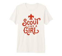 Scout Like A Girl Fleur De Lis BSA Cub Scouts Typography Premium T-Shirt
