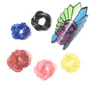 Scout Neckerchief Slides - Pack of 6 Assorted Turks Head Woggles - Handmade Wood Badge Bolo-Style Monkey’s Fist Knot - Durable Leather Neckerchief Holders for Scouts, Patrols, or Ceremonies