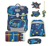 Scout Neo LED School bag set 8-piece blue