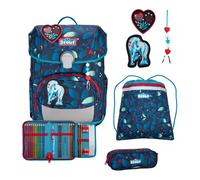 Scout Neo LED School bag set 8-piece petrol