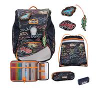 Scout Alpha Safety Light School bag set 5-piece black