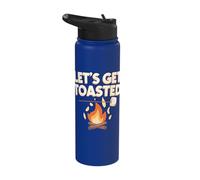 Scout Tent Camping Let's get Toasted Stainless Steel Insulated Water Bottle