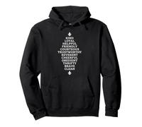 Scout Values Fleur De Lys Symbol Troop Motto Words Brave Pullover Hoodie