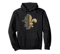 Scout Values Fleur De Lys Symbol Troop Motto WordsBrave Pullover Hoodie