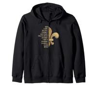 Scout Values Fleur De Lys Symbol Troop Motto WordsBrave Zip Hoodie