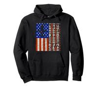 Scout Values Patriotic Flag Fleur De Lys Troop Law Words Pullover Hoodie