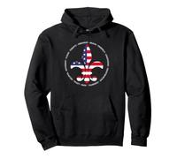 Scout Values U.S. FLAG Fleur De Lys Troop Motto Brave Pullover Hoodie