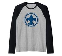 Scouting Fleur De Lis & Scout Law BSA Cub Scouts Logo Raglan Baseball Tee
