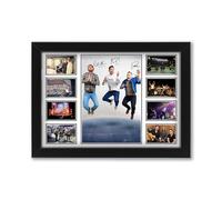 Scouting for Girls Signed Poster Print | Limited Edition Autograph Fan Gift | Collectible Indie Pop Memorabilia Merchandise | Collage Wall Art | Home Decor (A4 Framed)