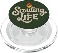 Scouting Is Life Fleur De Lis Flame Script Cub Scouts BSA PopSockets PopGrip for MagSafe