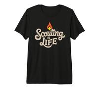 Scouting is Life Fleur De Lis Flame Script Cub Scouts BSA Premium T-Shirt
