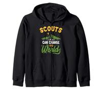 Scouts Can Change The World - Funny Camping Scouting Lover Zip Hoodie