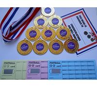 SCOUTS MEDALS SET OF 10-50MM METAL- WITH RIBBON AND CERTIFICATE- CHOOSE FROM GOLD SILVER OR BRONZE