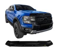 SCOUTT | Hood Deflector Bonnet Guard Compatible With Ford Ranger T9 2023-Up Short Black, Tinted, Aerodynamic, Acrylic Glass