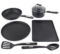 Scoville 6 Piece Aluminium Cookware Set - Black
