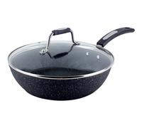 Scoville NEVERSTICK 26cm Sauté Pan with Lid, Non-Stick Deep Frying Pan, Suitable for All Hobs Including Induction, Rapid Heat Conduction, PFOA Free, Dishwasher Safe, Aluminium, Black