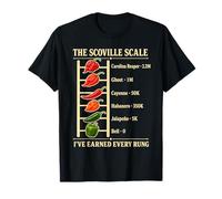 Scoville Scale Chilihead I've Earned Every Rung Spicy Pepper T-Shirt