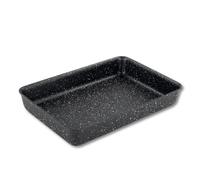 Scoville Xtra 30cm Deep Baking Tray, Non Stick Baking Tray, Neverstick Coated, Small Roasting Tray for Oven, Perfect for Brownies, Oven Safe to 260°C, Flake & Peel Free, Aluminium, Black