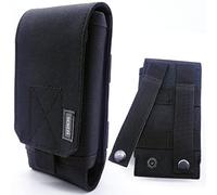 scozzi Mobile Phone Belt Pouch Holster Loop Clip Cover Case Cell Universal Nylon, e.g. compatible with Samsung S24 S23 S22 S21 A55 A54 A53 A35 for iPhone 15 14 13 12 11 XR FE Plus Ultra Max Lite Pro