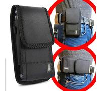 scozzi Mobile Phone Belt Pouch Holster (XL) Loop Cover Case Clip Cell Nylon Universal eg compatible with Samsung S24 S23 S22 S21 A55 A54 A35 for iPhone 15 14 13 12 11 XR FE Plus Ultra Mini Lite Pro