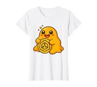 SCP-999 Holding SCP Foundation Logo Happiness Slime Blob T-Shirt, Women, White, Medium