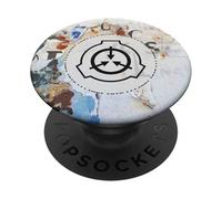 SCP Abstract Art Design Grunge Style Logo PopSockets Adhesive PopGrip