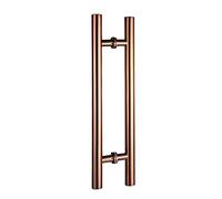 Scpantkend Rose Gold,Gate Hardware Glass Door Push-Pull Handle/Wooden Door Metal Door Handle/Barn Door Sliding Handle Stainless Steel Round Tube Handle(1200x900mm)