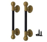 Scpantkend Rustic Antique Cast Iron Door Knobs,Entry Modern Door Handle Industrial Barn Door Handle,for Closet,Gate,Shed Door,Window,Fence,Garage Modern Door Handle Hardware(42cm(16.5in))