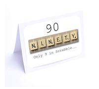 Scrabble Birthday Cards (90th Birthday Card)